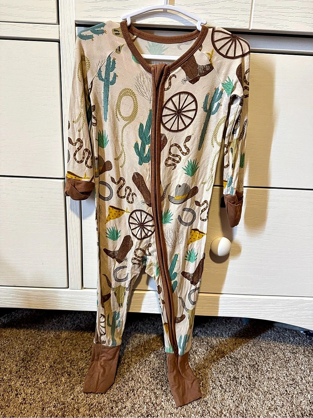 Little Sleepies  Printed Footie Pajamas Baby 6-12 Months GUC